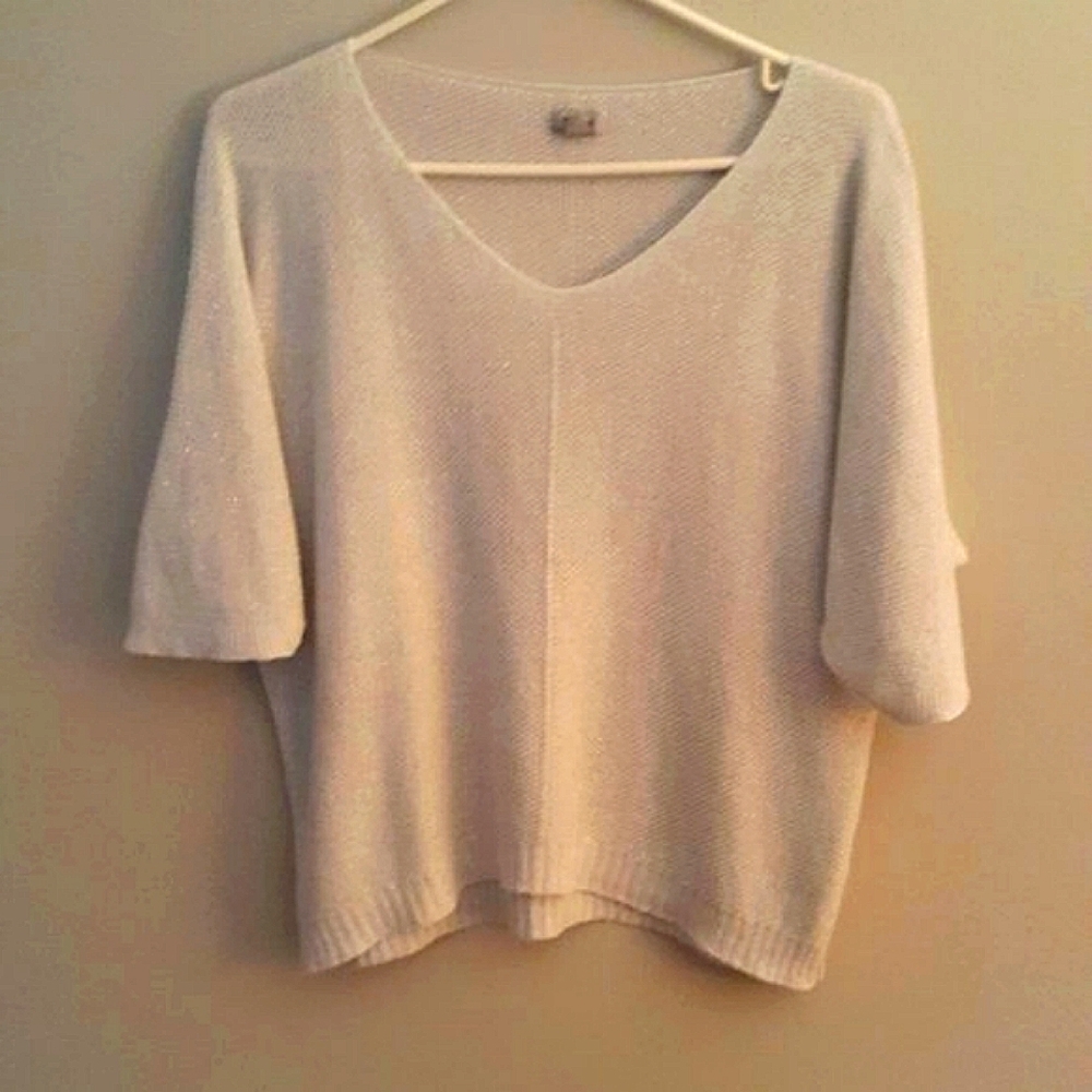 TRISTAN shimmery silver sweater  size p/s